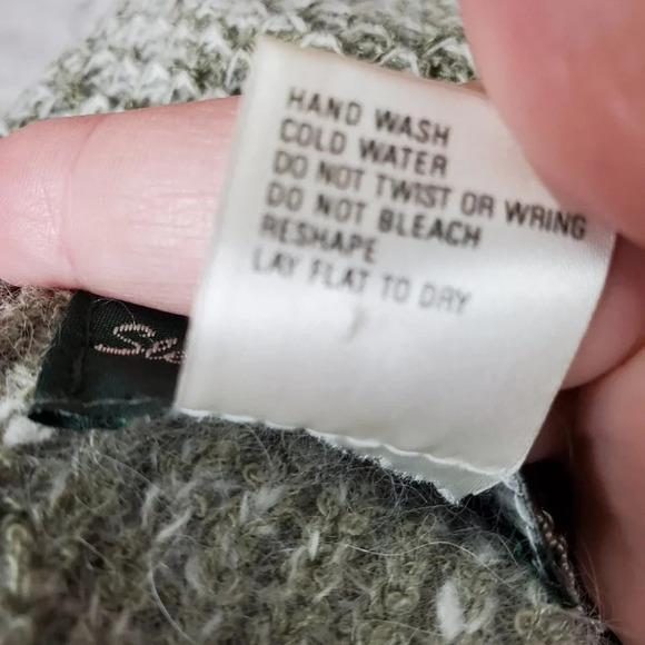 Vintage Angora Button Front Cardigan Sleight of Hand Sage M/L - Picture 12 of 12